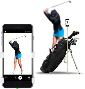 SelfieGOLF Record Golf Swing – Cell Phone Holder Golf Analyzer Accessories | Winner of The PGA Best Product | Selfie Putting Training Aids Works with Any Golf Bag and Alignment Stick